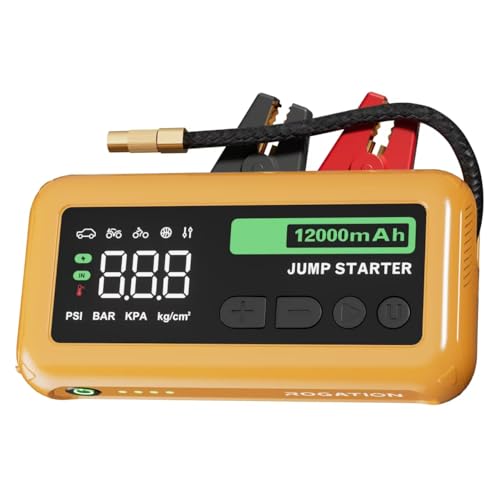 Image of Jump Starter with 150PSI Air Compressor, 2000A Peak 12V Booster, 10000mAh Portable Car Battery Jump Starter, Up to 10L Gas /8L Diesel Engines, 33W Bidirectional fast Charging Power Bank-Orange
