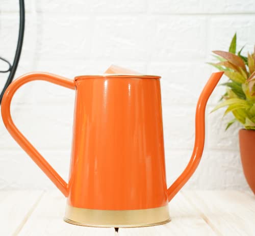 Gold Dust Plant Watering Can, Gardening Watering Can, Terrace Garden Accessories (Orange (1.5 Lt))