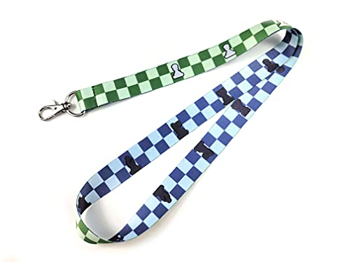 Lanière porte-badge avec cordon d'échecs finitions premium en métal
