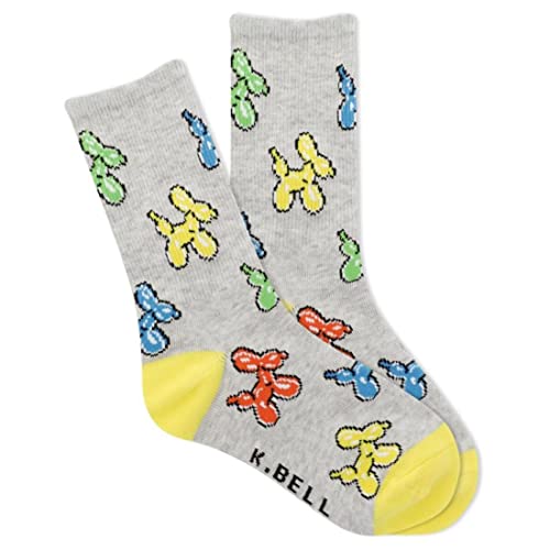 Chaussettes montantes enfants K. Bell anti-glisse Balloon Dogs gris