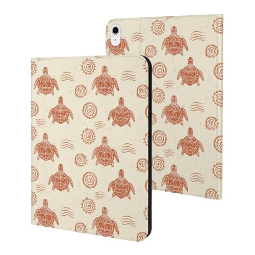 Housse de tablette fine pour iPad 10e génération et iPad 11" 2025 à motif tortue