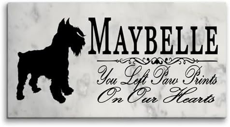 Schnauzer Dog Memorial Personalized Stone Marker Gift Custom Garden Marker Memory Sign Outdoor Grave Headstone