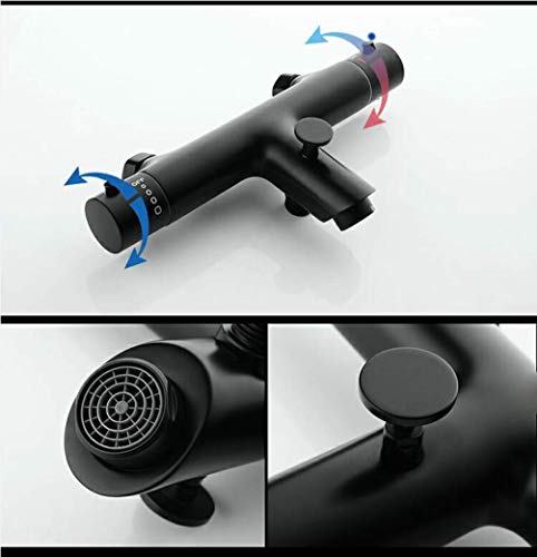 Robinet de baignoire mural noir douche tige de levage
