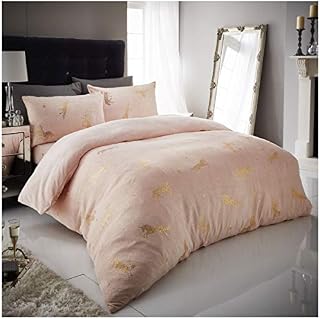 GC GAVENO CAVAILIA Teddy Bear Unicorn Fleece Bedding, Luxury Soft & Cosy Warm Thermal Fluffy Double Duvet Set, Natural