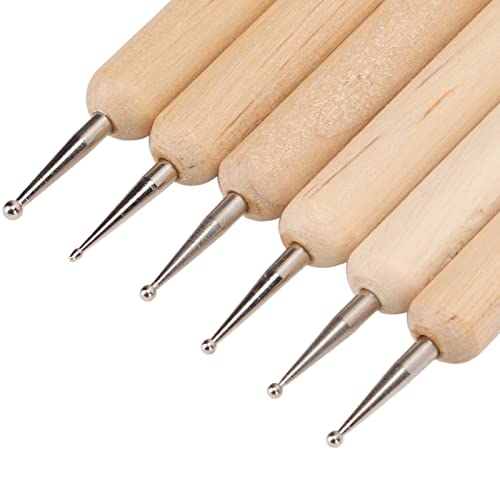 6 PCS Double End Tracing Dotting Tool for Painting Mandalas Scoring Stylus Mandala Dotting Tools, Embossing Stylus Set, Pattern Tracing Stylus, Ball Embossing Stylus for Transfer Paper