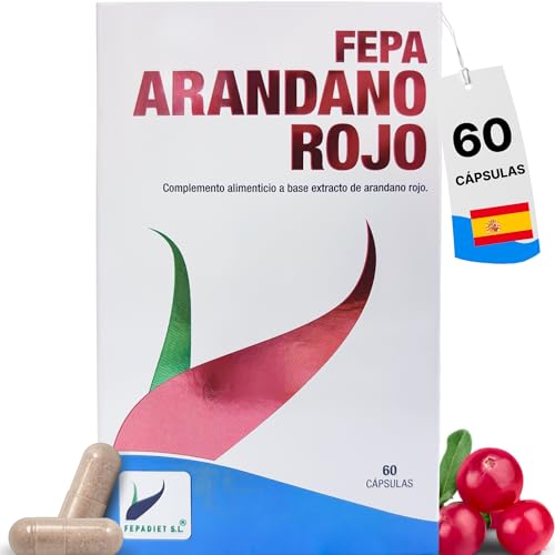 Arándano Rojo FEPA – Complemento Alimenticio con Extracto de Cranberry Cápsulas - Rico en Proantocianidinas (PAC) – Apoyo al Bienestar Urinario – 60 Cápsulas – Fepadiet