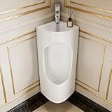 CHZDPP Urinoir pour Homme Urinoir Domestique pour Hommes avec lavabo, Urinoirs commerciaux en céramique pour Montage Mural, pour centres commerciaux/hôtels/écoles/Toilettes publiques(Style 1)