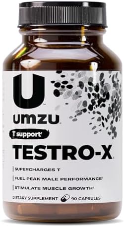 UMZU Testro-X Supplement for Men – 90 Capsules for 30 Day Supply – Supports Energy, Focus, Strength & Muscle Recovery – with Ashwagandha & Zinc – Natural Men’s Wellness Support Formula