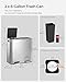 SONGMICS Trash Can, 2 x 8 Gallon (2 x 30 L) Garbage Can for Kitchen, with 15 Trash Bags, 2 Compartments, Plastic Inner Buckets and Hinged Lids, Airtight, Silver and Black ULTB60NL