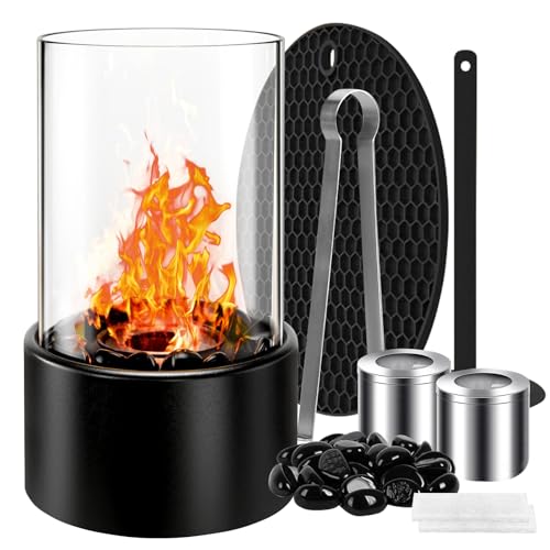 Camino Da Tavolo A Bioetanolo DOGNNAK - 2 Camere Combustione, Vetro Temperato, Fiamma Regolabile - Foto 7