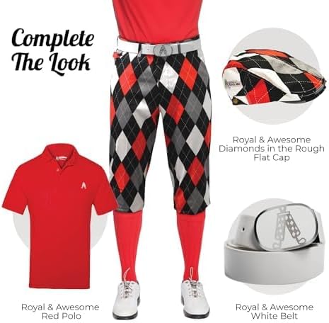 Royal & Awesome Men's Golf Knickers - Image 5