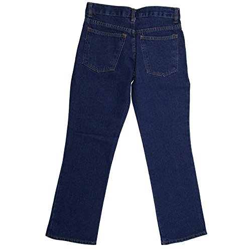 Girls Blue Jeans With Flower Embroidery Accents2