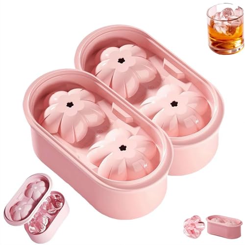 Molde para hielo 3D con diseño de flor de cerezo miniatura 1