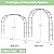 RUBFAC Metal Garden Arch, Wedding & Event Decoration, Garden Trellis for Climbing Plants, Assemble Freely 2 Sizes for Various Climbing Plant Roses Vines Bridal Party Decoration, Black, 1 Pack