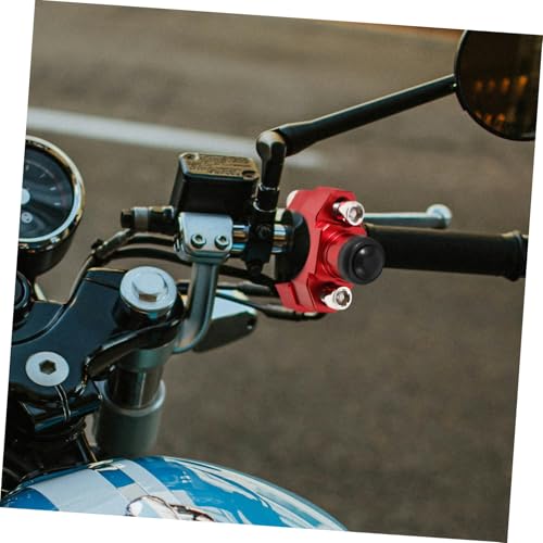 Interruptor de manillar de motocicleta rojo multifunción con botón de emergencia para ATV 5