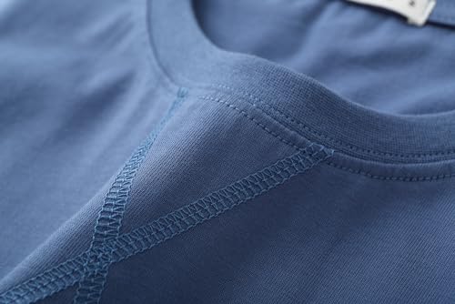 Image of KLIEGOU Men's 100% Cotton Longline T-Shirt, Pre-Shrunk Soft