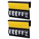 Cabilock Etiquetas de Precio Colgantes para Supermercado 2 Unidades Borrables Tamaño Mediano Plástico Resistente para Exhibir Precios en Frutas y Verduras en Tiendas y Mercados