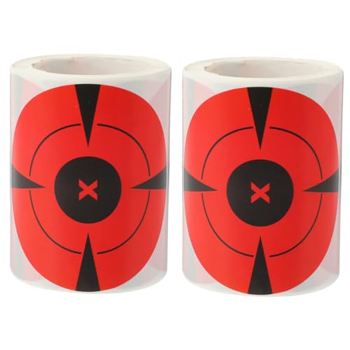 Mikinona Cibles de Tir Autocollantes 3 Pouces Rondes 250 Pcs en Abs Taches Auto-adhésives Résistantes pour Entraînement Extérieur Chasse et Tir Sportif