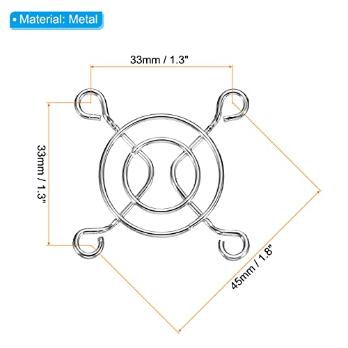 PATIKIL 40mm Fan Finger Grill, 8 Pack Metal Grill Protector Guard for 40X40mm Fan Protective Cover DIY, Silver - Image 2
