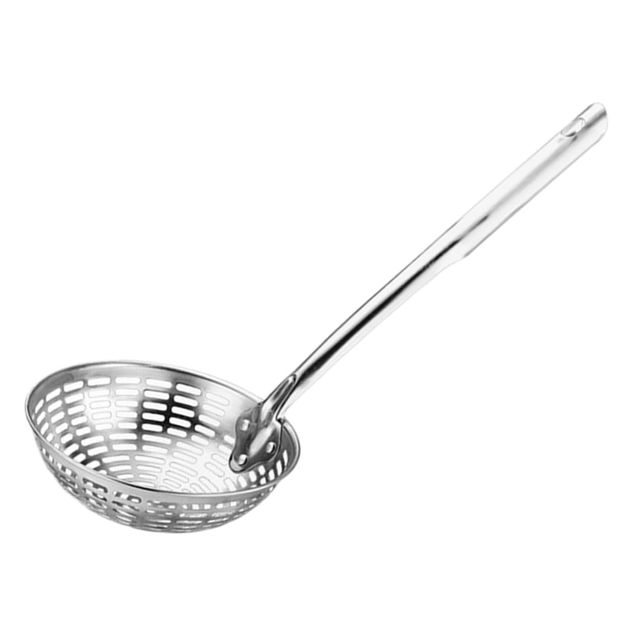 Garneck Colador de Acero Inoxidable para Cocina con Mango Hueco Resistente al Calor, Colador Multifuncional para Pasta y Freír, Utensilio de Cocina Doméstico, Tamaño Medio,