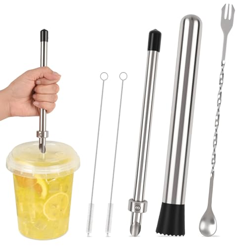 5 Pack Straw Puncher lemonade stand supplies kit