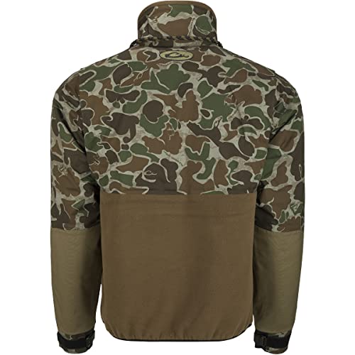 Image of Drake Waterfowl Guardian Flex Fleece Eqwader 1 /4 Zip Old School Green Large