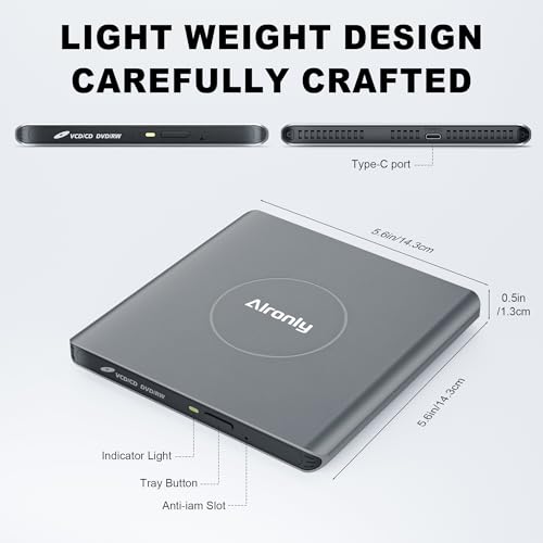 Lecteur CD DVD externe USB 3.0 Type C pour PC portable