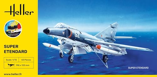 Starter Kit Super Étendard Heller 1/72 maquette prête à peindre sans achat supplémentaire
