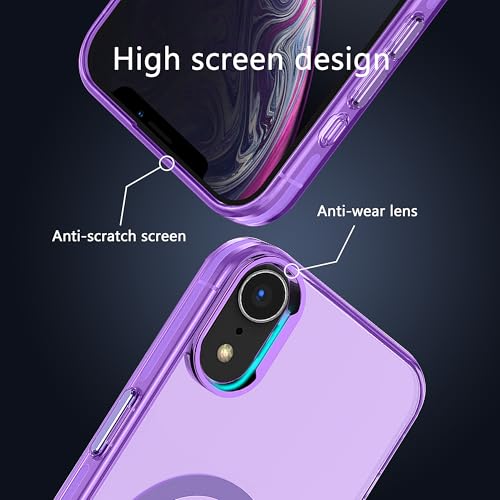Coque iPhone XR violette qui ne jaunit pas et protège des chutes