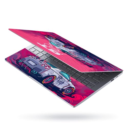 Image of Full Body UV Printed Removable Premium Laptop Skin Upto 15.6 inch Sticker Compatible for Dell /HP /Lenovo /Acer /Asus All Laptop Size Upto 14 to 15.6 Inch - GTR Rearview Power