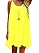 Womens Spaghetti Strap Back Howllow Out Summer Chiffon Beach Short Dress Yellow