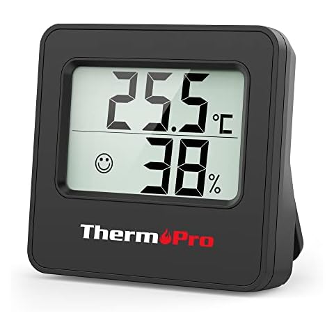 ThermoPro TP157 Digital Hygrometer Indoor Thermometer for Home, Baby Room Thermometer Humidity Meter with Temperature Humidity Sensor and Face Icon Comfort Indicator for Greenhouse Baby Room Office Cover