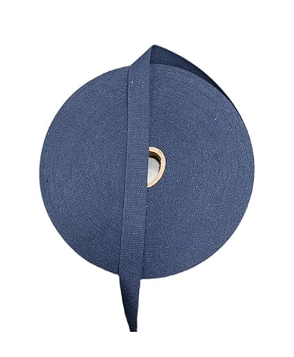 ABB Ropes & Niwars 1 Inch X 50 Meter Webbing strip，Webbing Bag Handles, Webbing Tape Ribbon, Cotton Twill Tape Ribbon for Sewing, Natural Webbing Tape Bias Binding Tape for DIY Craft