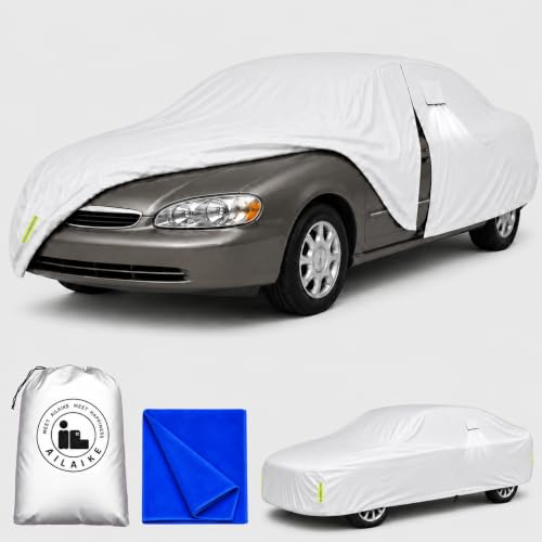 Image of Heavy Duty Full Car Cover Custom Fit for Mercury Sable 1995-2005. | All Weather Protection, Waterproof, Heavy Duty, Durable, UV Protection, Lightweight, Easy to install, Custom Fit