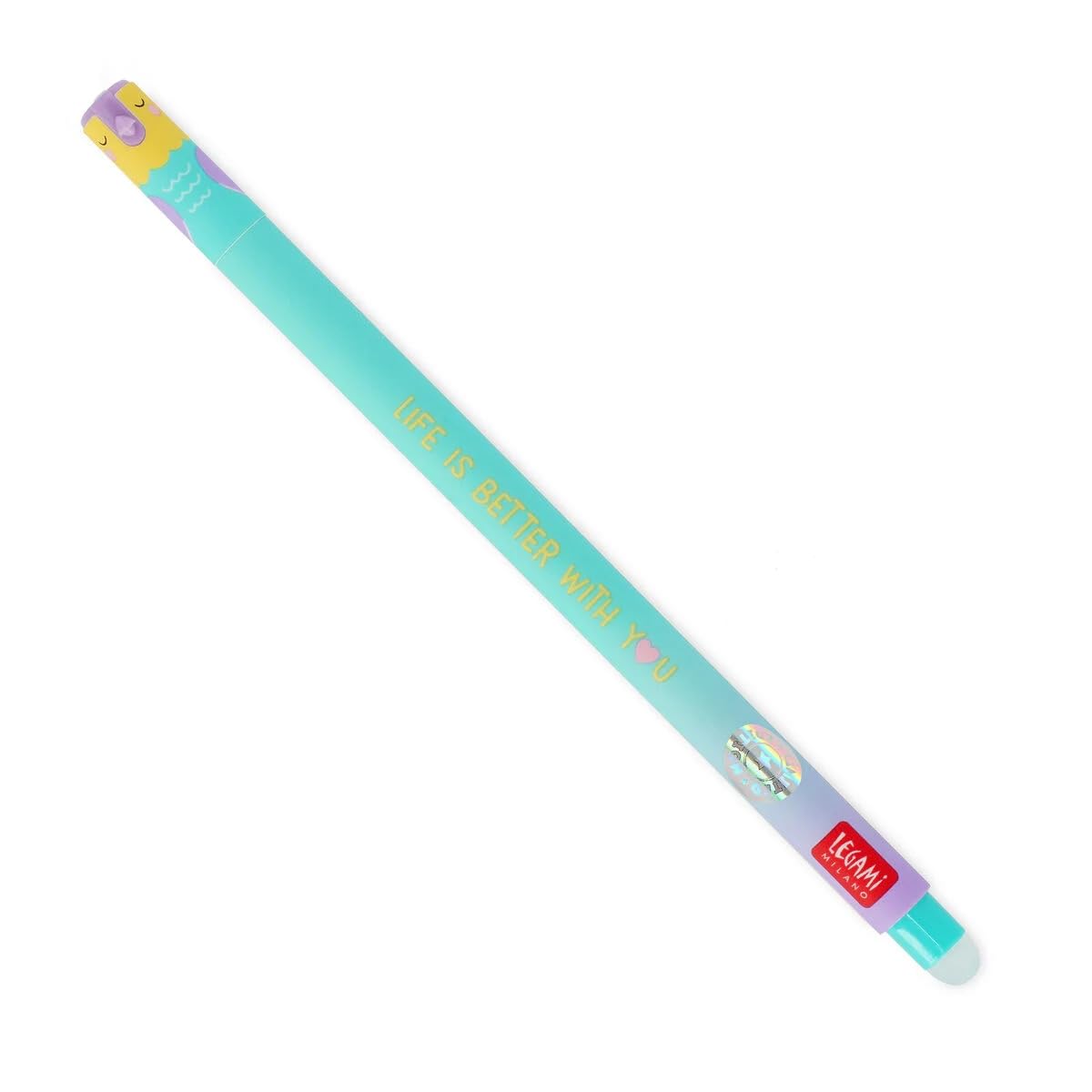LEGAMI - Set löschbare Stifte San Valentino 2026, Better Togheter, mit thermosensitiver löschbarer Tinte, türkis, orange, löschen ohne das Blatt zu beschädigen