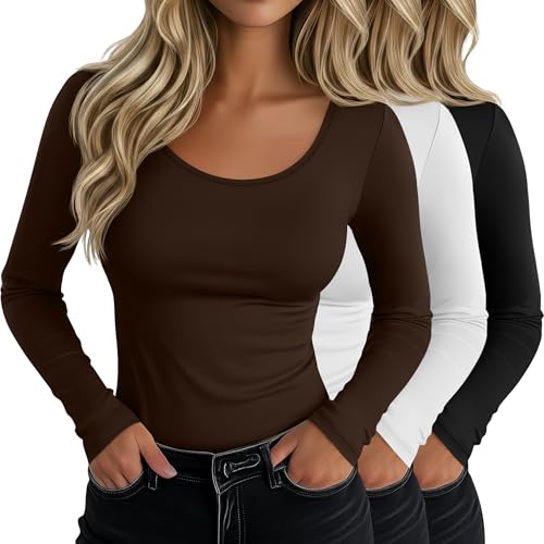 T-shirt manche longue femme col rond en coton stretch Neer pour vos tenues décontractées