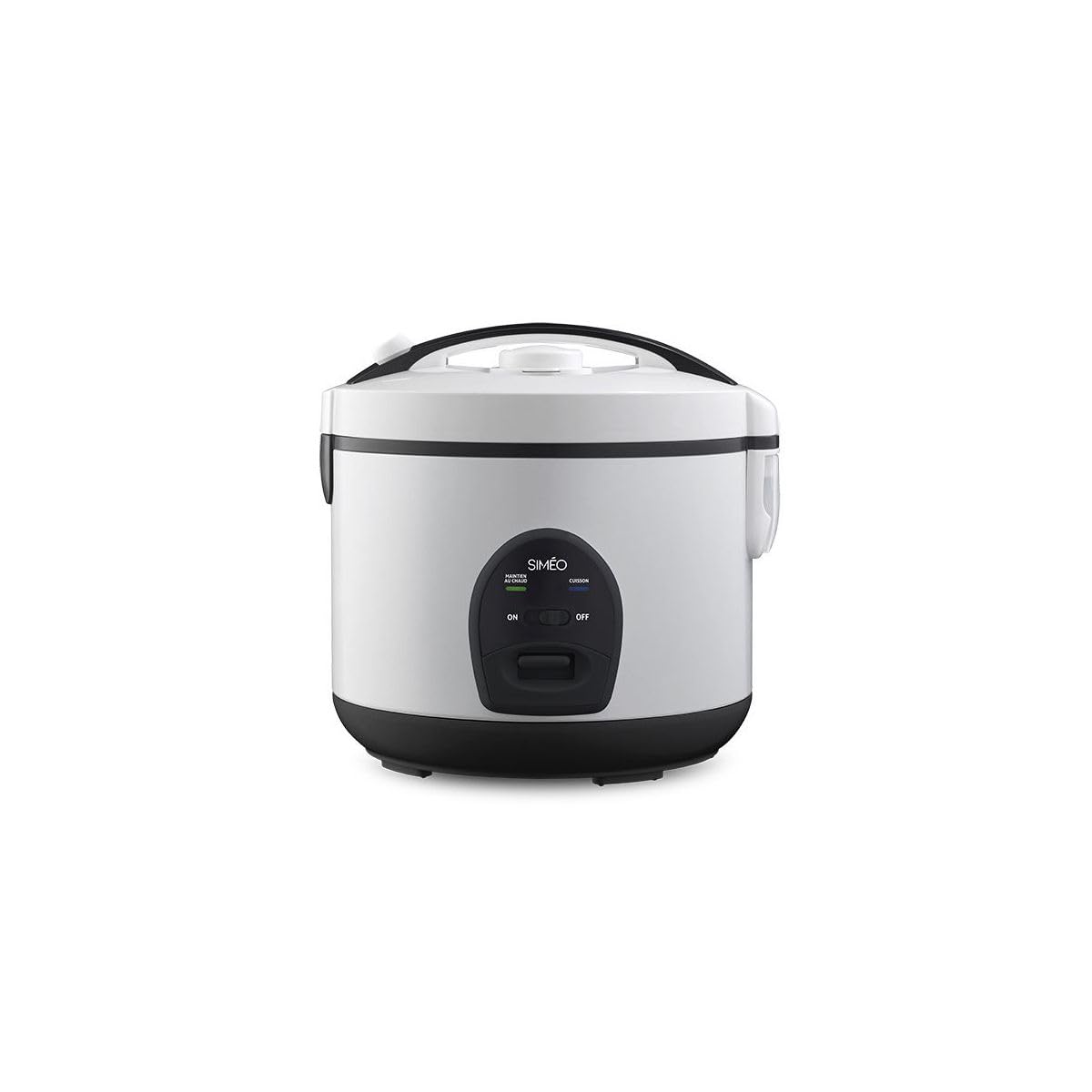 SIMÉO, Cuiseur à riz 3L 500W avec maintien au chaud, panier vapeur, couvercle articulé, panneau de commande, idéal pour 16 portions, cuisson homogène et automatique, CRM180