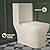 Swiss Madison Well Made Forever SM-1T106BQ, Concorde One Piece Square Toilet Dual Flush 1.1/1.6 gpf in Bisque