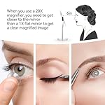 MIYADIVA 20X Magnifying Makeup Mirror,Double Sided 1X & 20X Magnifying Mirror with Stand,Tabletop Magnified Vanity Mirror with 360°Rotation for Bathroom or Bedroom 7.8 Inch - Image 4