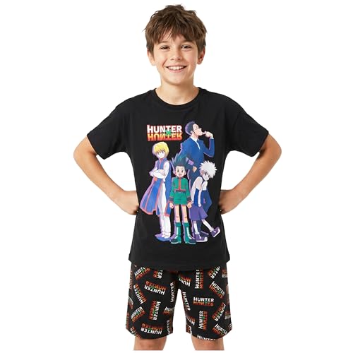 Get Trend Hunter x Hunter Boys Pajamas with Anime Top & Shorts 2 Piece Short Sleeve PJ Set Kids Cotton Sleepwear Size 716 (11-12 Years Multi Hunter x Hunter)
