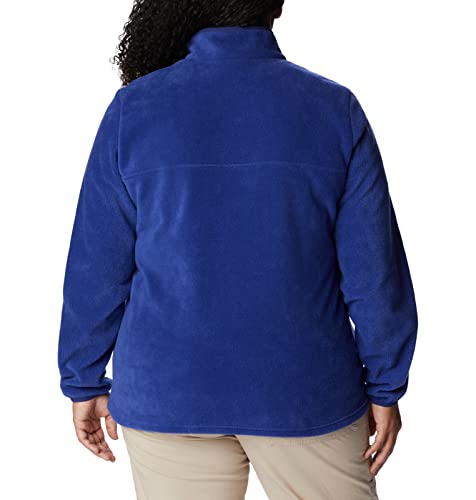 Image of Columbia Womens Benton Springs Half Snap II Pull Over Fleece Jacket, Dark Stone /Canoe /Vintage Blue, 3X