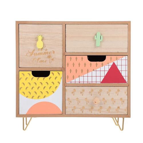 Gabinete de madera para maquillaje PLAFOPE, organizador compacto de diseño para el hogar
