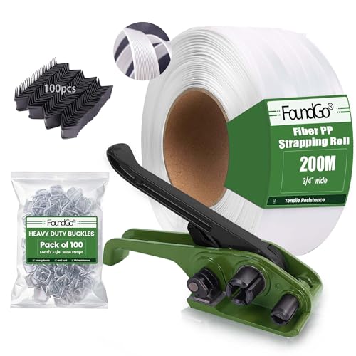 FoundGo Manuelles Umreifungsset 19 mm & 200 m Hochfestes...