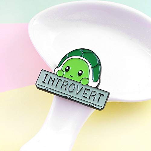 Cute Green Turtle Brooches for Women Girls Introvert Turtle Eating Pizza Jewerly for Kids Bag Shirt Lapel Enamel Pins Badge - style23