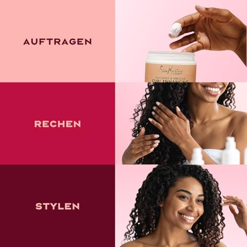 Shea Moisture Coconut & Hibiscus Curl Enhancing Smoothie, 326 ml – Lockencreme für definierte, glänzende Locken