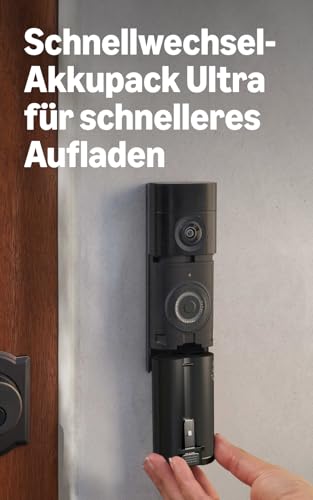 Ring Akku-Videotürklingel Pro (Battery Video Doorbell Pro) (neueste Generation) | Kabellose Türklingel-Kamera | Retinal 4K | 10x-Zoom, Schnellwechsel-Akkupack Ultra | 30 Tage Testphase Ring-Abonnement