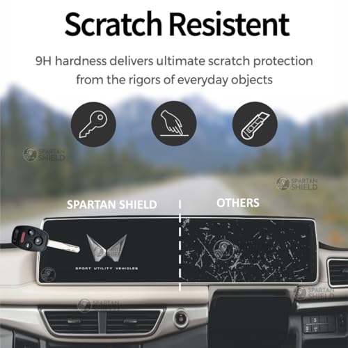 Image of Spartan Shield Screen Guard For MAHINDRA XUV 7XO | Previously 700 || AX3 AX5 AX7 AX7 LUXURY PACK Models || Triple Infotainment & Instrument Cluster Touchscreen Protector [Not Tempered Glass] (XUV700 [2021-2025])