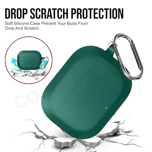 Image of Soft Silicone Case Cover Compatible for OnePlus Nord Buds 3r (2025) -Green