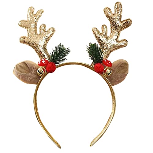Xiaolan Weihnachtsstirnbänder- Weihnachten Haarreif Rentier Weihnachts Haarreif Rentier Geweih Stirnband Weihnachtsschmuck, Haarschmuck Für Damen, Kinder Cover