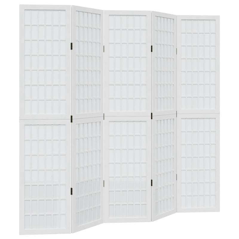 Separador de habitaciones de 5 piezas de madera maciza Paulownia - Protección visual natural para salón, dormitorio y oficina - Ligero, estable y respetuoso con el medio ambiente